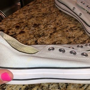 Converse mint green shoes